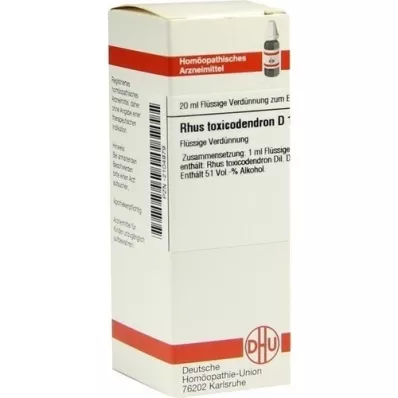 RHUS TOXICODENDRON D 12 Verdunning, 20 ml RHUS TOXICODENDRON D 12 Verdunning, 20 ml