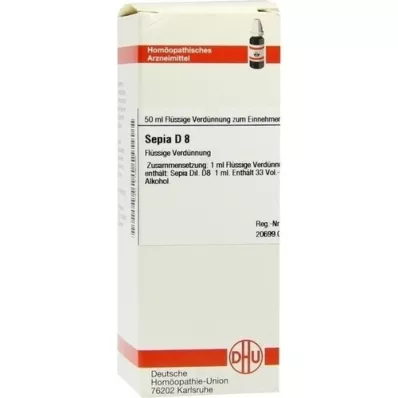 SEPIA D 8 Verdunning, 50 ml