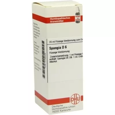 SPONGIA D 6 Verdunning, 20 ml SPONGIA D 6 Verdunning, 20 ml
