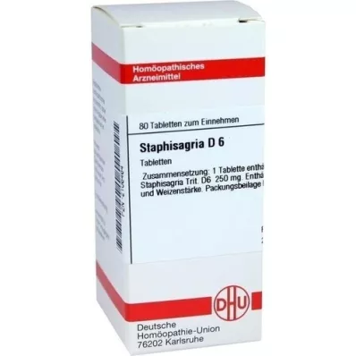 STAPHISAGRIA D 6 tabletten, 80 st