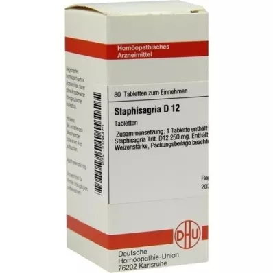 STAPHISAGRIA D 12 tabletten, 80 st
