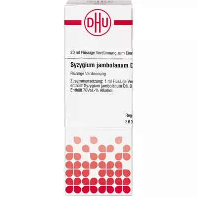 SYZYGIUM JAMBOLANUM D 2 Verdunning, 20 ml SYZYGIUM JAMBOLANUM D 2 Verdunning, 20 ml