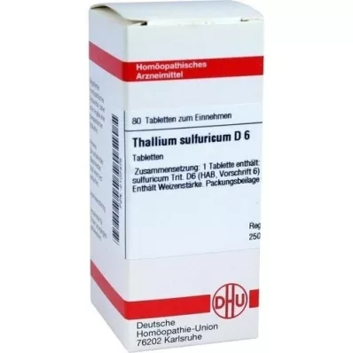 THALLIUM SULFURICUM D 6 tabletten, 80 st THALLIUM SULFURICUM D 6 tabletten, 80 st