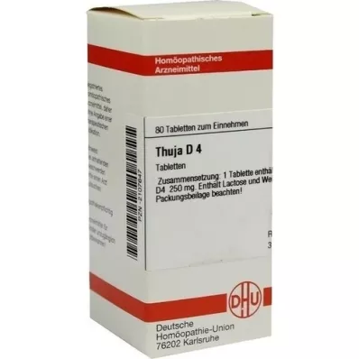 THUJA D 4 tabletten, 80 st