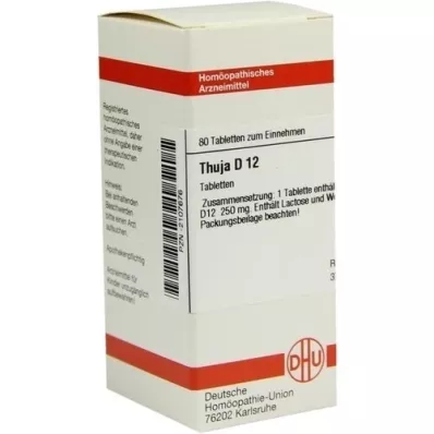 THUJA D 12 tabletten, 80 st THUJA D 12 tabletten, 80 st