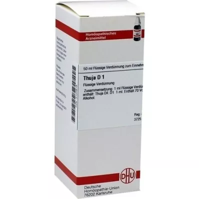 THUJA D 1 verdunning, 50 ml THUJA D 1 verdunning, 50 ml