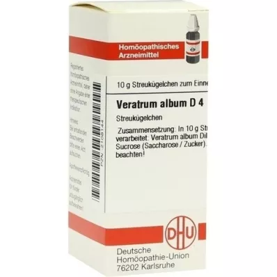 VERATRUM ALBUM D 4 bolletjes, 10 g VERATRUM ALBUM D 4 bolletjes, 10 g