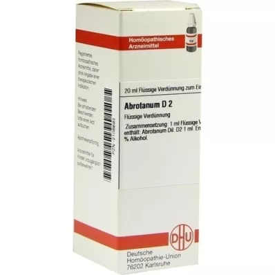 ABROTANUM D 2 Verdunning, 20 ml ABROTANUM D 2 Verdunning, 20 ml