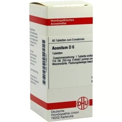 ACONITUM D 6 tabletten, 80 st ACONITUM D 6 tabletten, 80 st