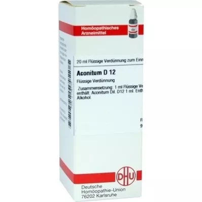 ACONITUM D 12 Verdunning, 20 ml ACONITUM D 12 Verdunning, 20 ml