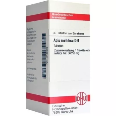 APIS MELLIFICA D 6 tabletten, 80 st