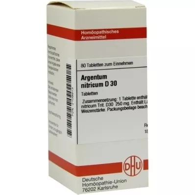 ARGENTUM NITRICUM D 30 tabletten, 80 st ARGENTUM NITRICUM D 30 tabletten, 80 st