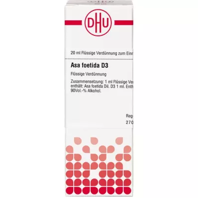 ASA FOETIDA D 3-verdunning, 20 ml ASA FOETIDA D 3-verdunning, 20 ml