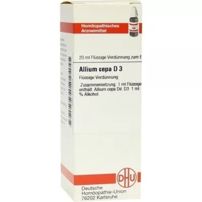 ALLIUM CEPA D 3-verdunning, 20 ml ALLIUM CEPA D 3-verdunning, 20 ml