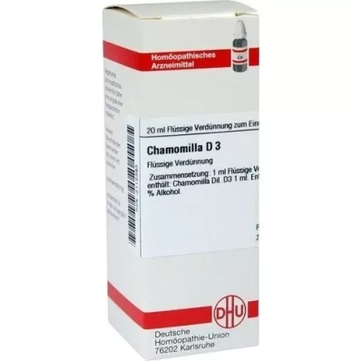 CHAMOMILLA D 3-verdunning, 20 ml CHAMOMILLA D 3-verdunning, 20 ml
