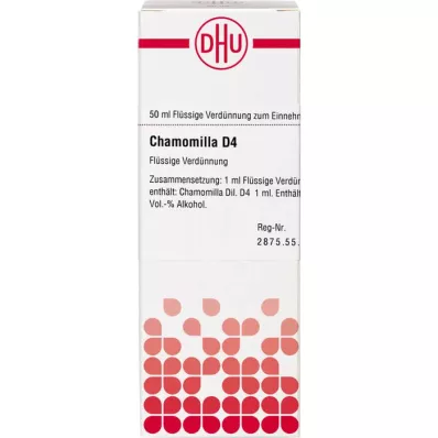 CHAMOMILLA D 4 verdunning, 50 ml CHAMOMILLA D 4 verdunning, 50 ml