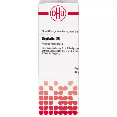 DIGITALIS D 6 Verdunning, 20 ml DIGITALIS D 6 Verdunning, 20 ml