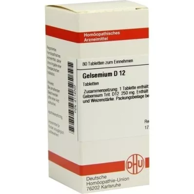 GELSEMIUM D 12 tabletten, 80 st