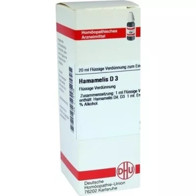HAMAMELIS D 3-verdunning, 20 ml HAMAMELIS D 3-verdunning, 20 ml