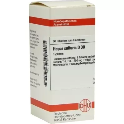 HEPAR SULFURIS D 30 tabletten, 80 st HEPAR SULFURIS D 30 tabletten, 80 st