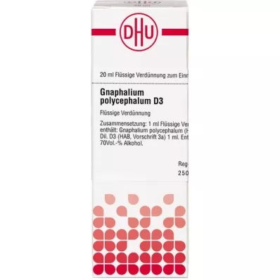 GNAPHALIUM POLYCEPHALUM D 3-verdunning, 20 ml