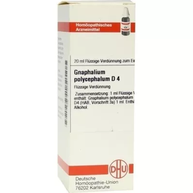 GNAPHALIUM POLYCEPHALUM D 4 verdunning, 20 ml GNAPHALIUM POLYCEPHALUM D 4 verdunning, 20 ml