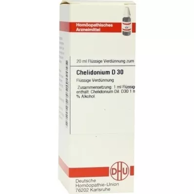 CHELIDONIUM D 30 Verdunning, 20 ml CHELIDONIUM D 30 Verdunning, 20 ml