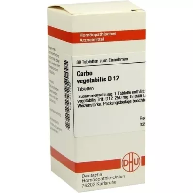 CARBO VEGETABILIS D 12 tabletten, 80 st CARBO VEGETABILIS D 12 tabletten, 80 st