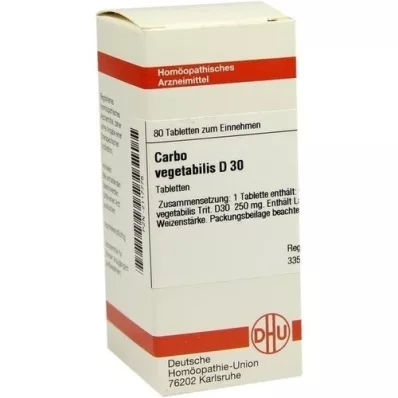 CARBO VEGETABILIS D 30 tabletten, 80 st CARBO VEGETABILIS D 30 tabletten, 80 st
