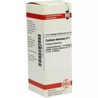 CARDUUS MARIANUS D 1 verdunning, 20 ml CARDUUS MARIANUS D 1 verdunning, 20 ml