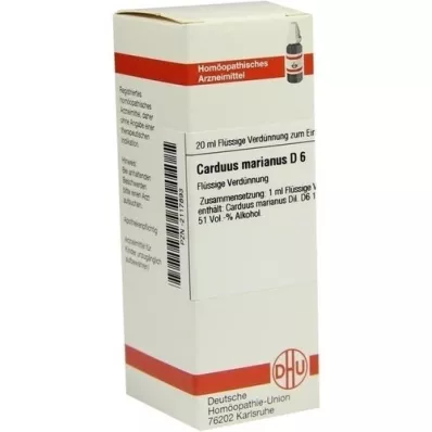 CARDUUS MARIANUS D 6 Verdunning, 20 ml CARDUUS MARIANUS D 6 Verdunning, 20 ml