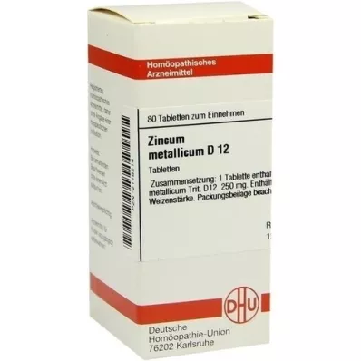 ZINCUM METALLICUM D 12 tabletten, 80 st