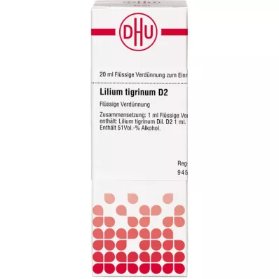 LILIUM TIGRINUM D 2 Verdunning, 20 ml LILIUM TIGRINUM D 2 Verdunning, 20 ml