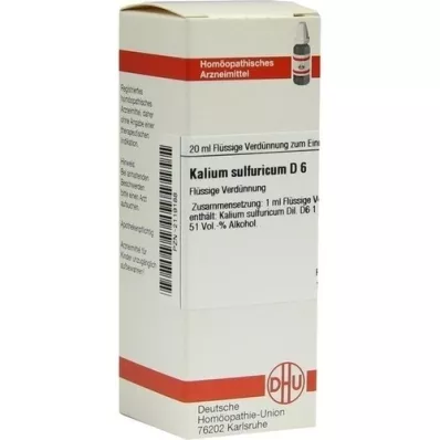 KALIUM SULFURICUM D 6 Verdunning, 20 ml KALIUM SULFURICUM D 6 Verdunning, 20 ml