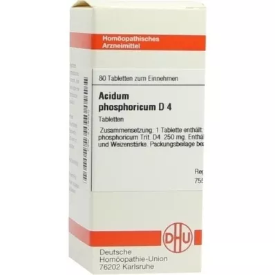 ACIDUM PHOSPHORICUM D 4 tabletten, 80 st