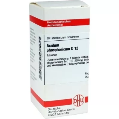 ACIDUM PHOSPHORICUM D 12 tabletten, 80 st