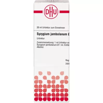 SYZYGIUM JAMBOLANUM Moedertinctuur D 1, 20 ml SYZYGIUM JAMBOLANUM Moedertinctuur D 1, 20 ml