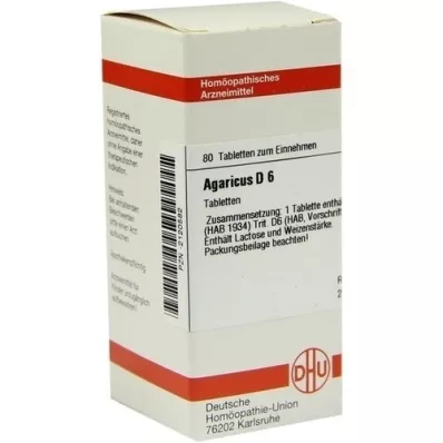 AGARICUS D 6 tabletten, 80 st
