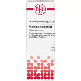 ACIDUM PICRINICUM D 6 Verdunning, 20 ml
