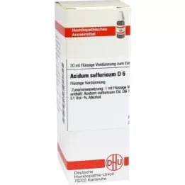 ACIDUM SULFURICUM D 6 Verdunning, 20 ml
