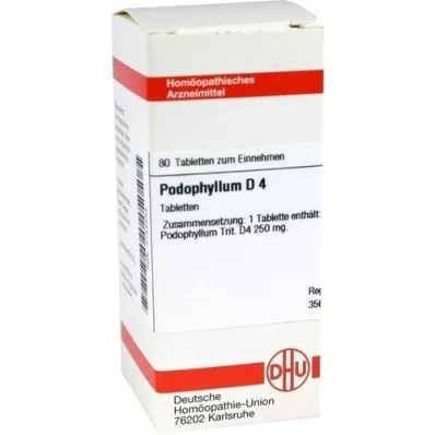 PODOPHYLLUM D 4 tabletten, 80 st