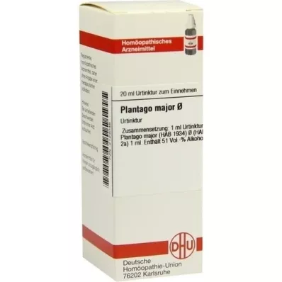 PLANTAGO MAJOR Moedertinctuur, 20 ml PLANTAGO MAJOR Moedertinctuur, 20 ml