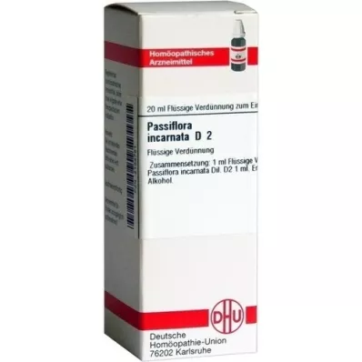 PASSIFLORA INCARNATA D 2 Verdunning, 20 ml PASSIFLORA INCARNATA D 2 Verdunning, 20 ml