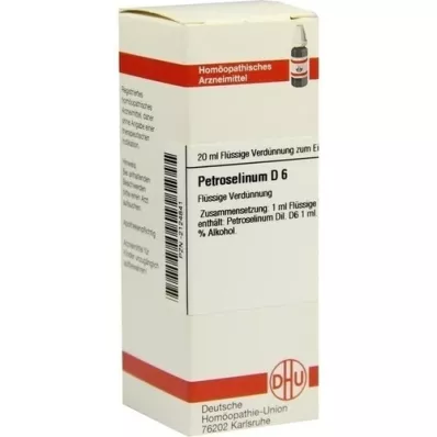 PETROSELINUM D 6 Verdunning, 20 ml PETROSELINUM D 6 Verdunning, 20 ml