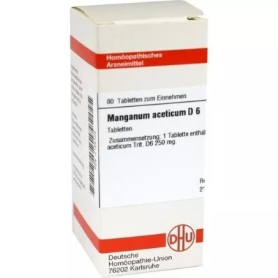 MANGANUM ACETICUM D 6 tabletten, 80 st MANGANUM ACETICUM D 6 tabletten, 80 st