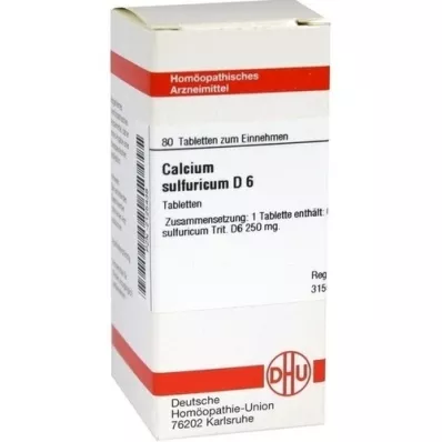 CALCIUM SULFURICUM D 6 tabletten, 80 st