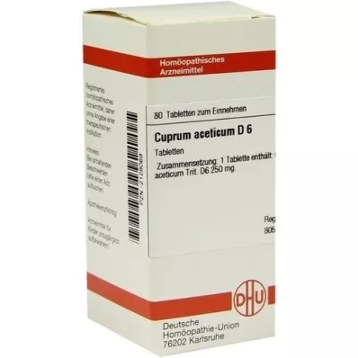 CUPRUM ACETICUM D 6 tabletten, 80 st CUPRUM ACETICUM D 6 tabletten, 80 st