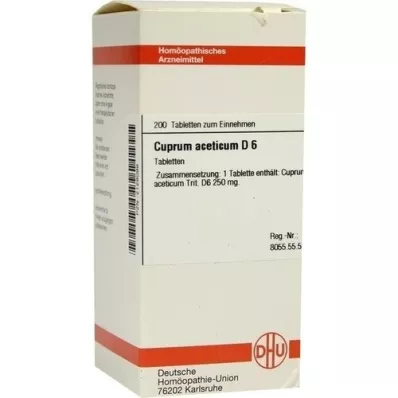 CUPRUM ACETICUM D 6 tabletten, 200 st