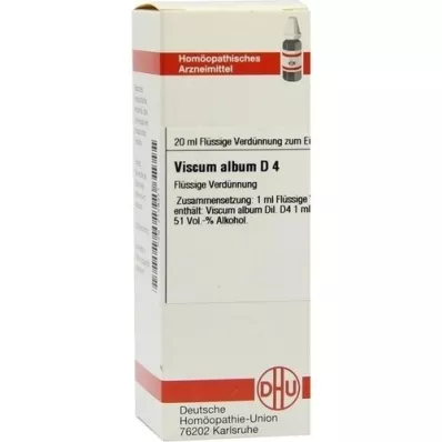 VISCUM ALBUM D 4 verdunning, 20 ml VISCUM ALBUM D 4 verdunning, 20 ml
