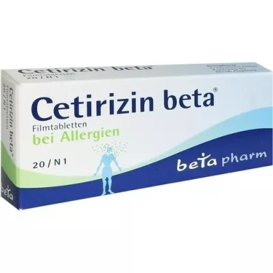 CETIRIZIN bèta filmomhulde tabletten, 20 stuks